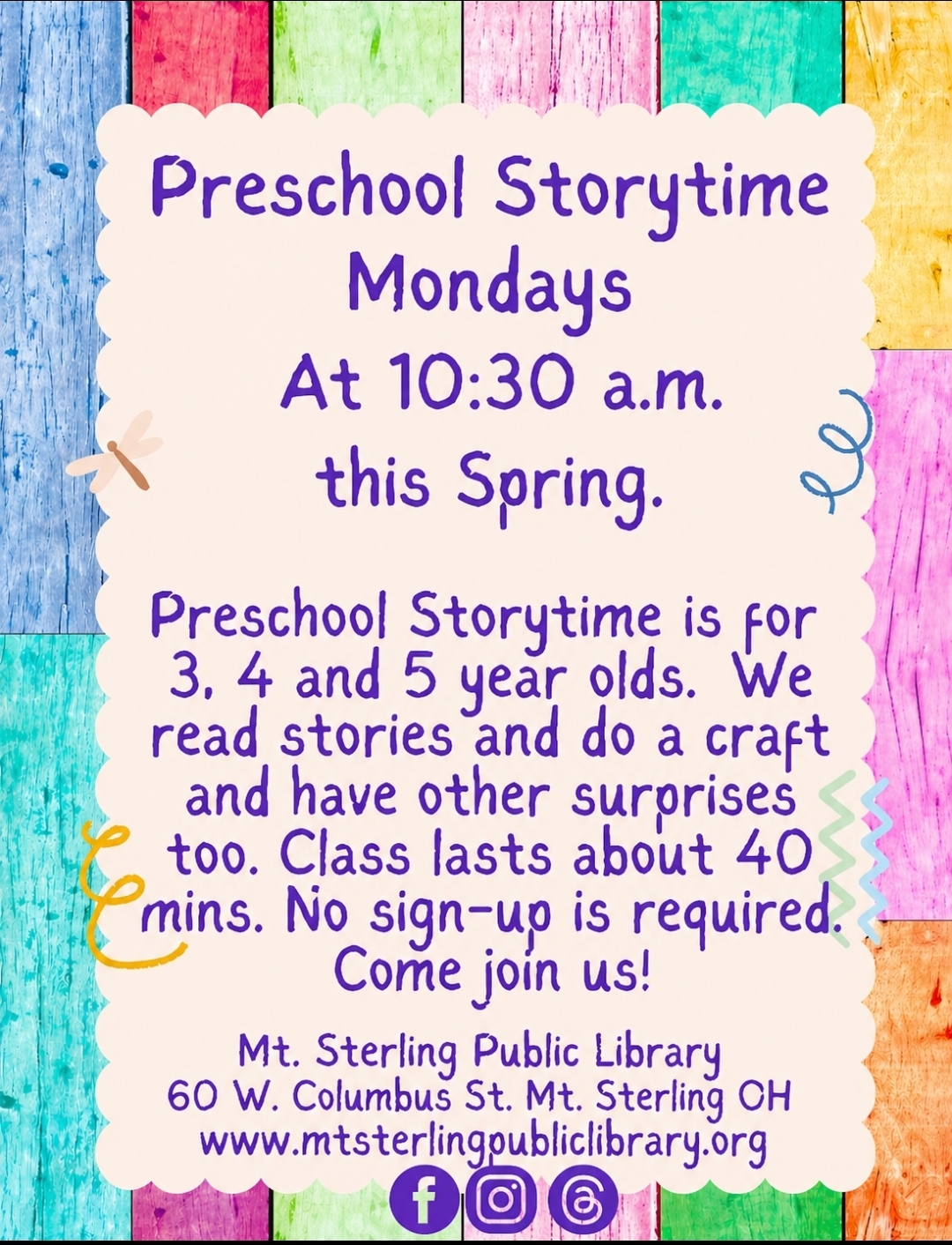 Spring Preschool Storytime